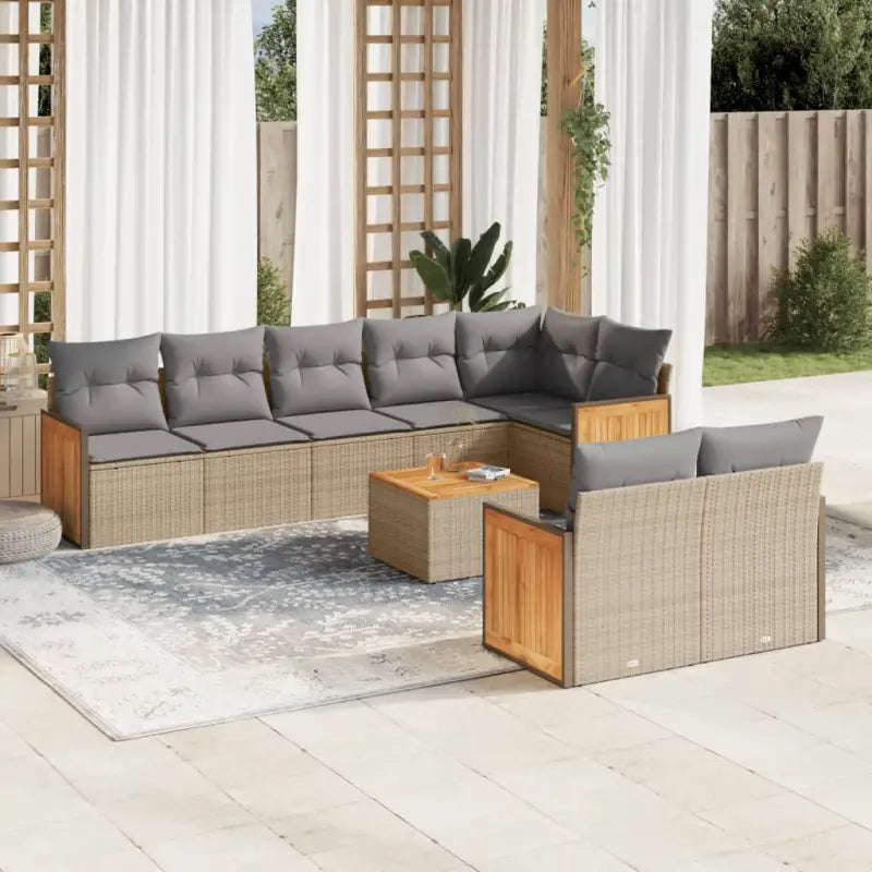 Grijze Tuinset met Waterdichte Tas en Gepoedercoat Staal voor Buiten gerust - Beige en grijs / Met tafel - Tuinsets