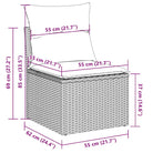 Grijze tuinset met waterdichte tas en gepoedercoat stalen frame - Grijs - Tuinsets