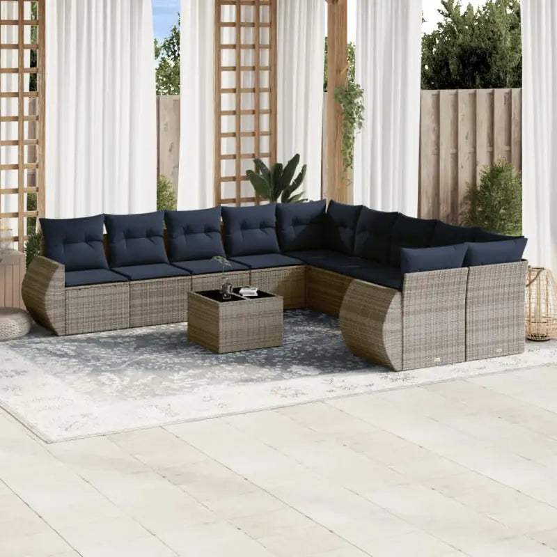 Grijze tuinset van gepoedercoat staal met waterdichte tas en comfortabele zit - Grijs / Met tafel - Tuinsets