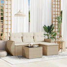 Grijze tuinset van gepoedercoat staal met waterdichte tas en comfortabele afmetingen - beige en crèmekleurig