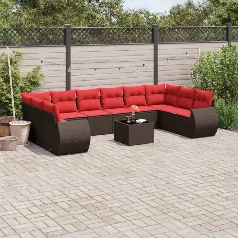 Grijze tuinset van gepoedercoat staal met waterdichte tas en comfortabele zitruimte - Bruin / Met tafel - Tuinsets
