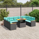 Grijze tuinset van gepoedercoat staal voor comfortabele zithoeken - Zwart / zonder opbergruimte - Tuinsets