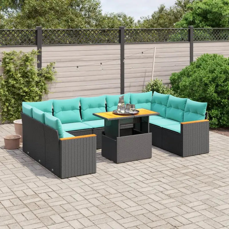 Grijze tuinset van gepoedercoat staal voor comfortabele zithoeken - Zwart / zonder opbergruimte - Tuinsets