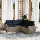 Grijze tuinstoelset met waterdichte tas en gepoedercoat staal - grijs en marineblauw / Zonder tafel - Tuinsets