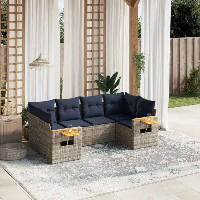 Grijze tuinstoelset van gepoedercoat staal met comfortabele afmetingen - Tuinsets