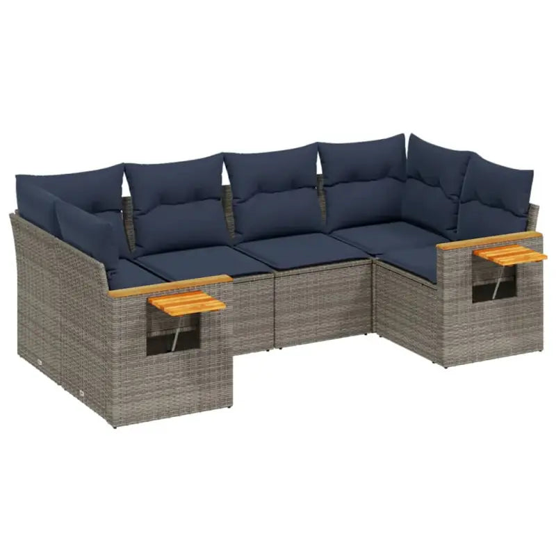 Grijze tuinstoelset van gepoedercoat staal met comfortabele afmetingen - Tuinsets