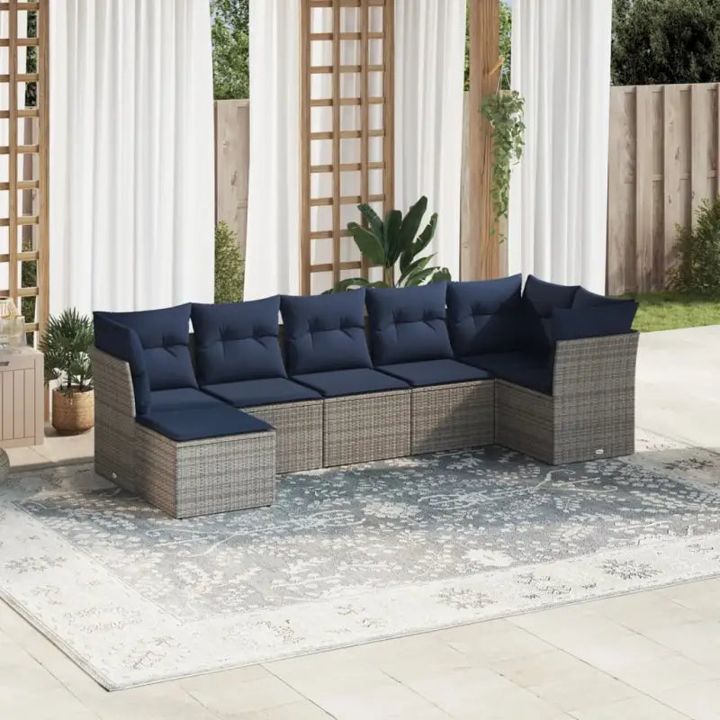 Grijze tuintafel set van gepoedercoat staal met comfortabele afmetingen - Tuinsets
