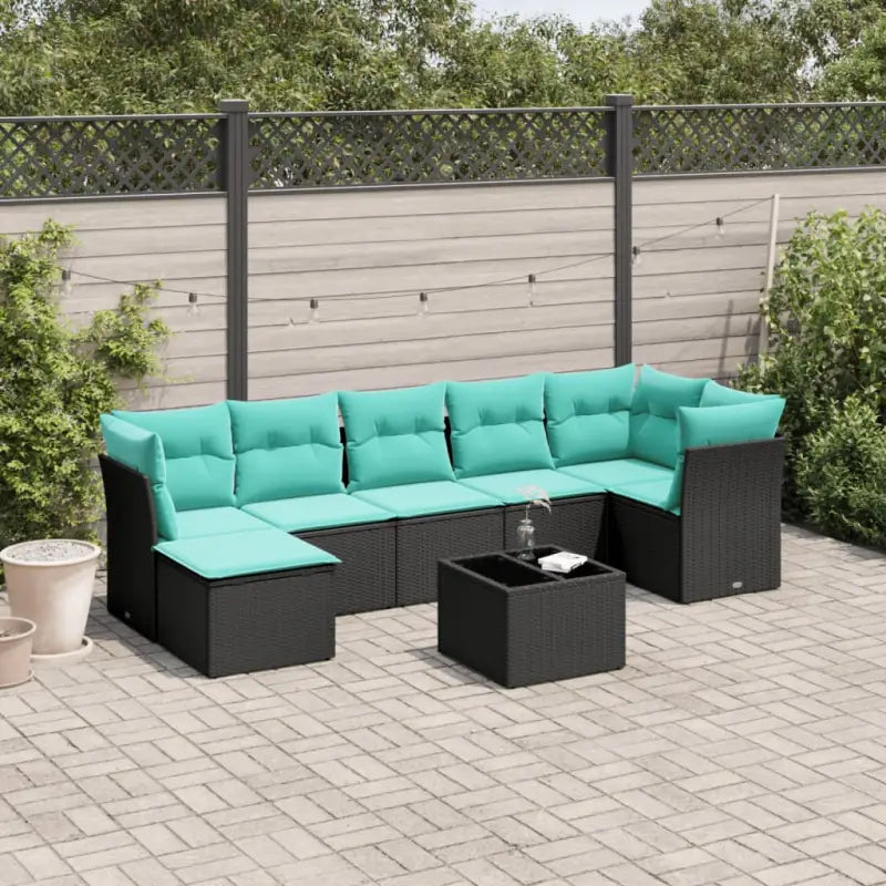 Grijze tuintafel set van gepoedercoat staal met comfortabele afmetingen - Zwart en blauw / Met tafel - Tuinsets