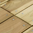Groen geïmpregneerde houten tuintafel met trendy en praktisch ontwerp - Tuintafels