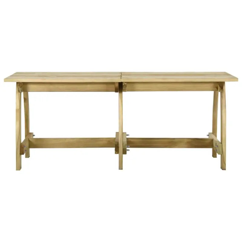 Groen geïmpregneerde houten tuintafel met trendy en praktisch ontwerp - Tuintafels