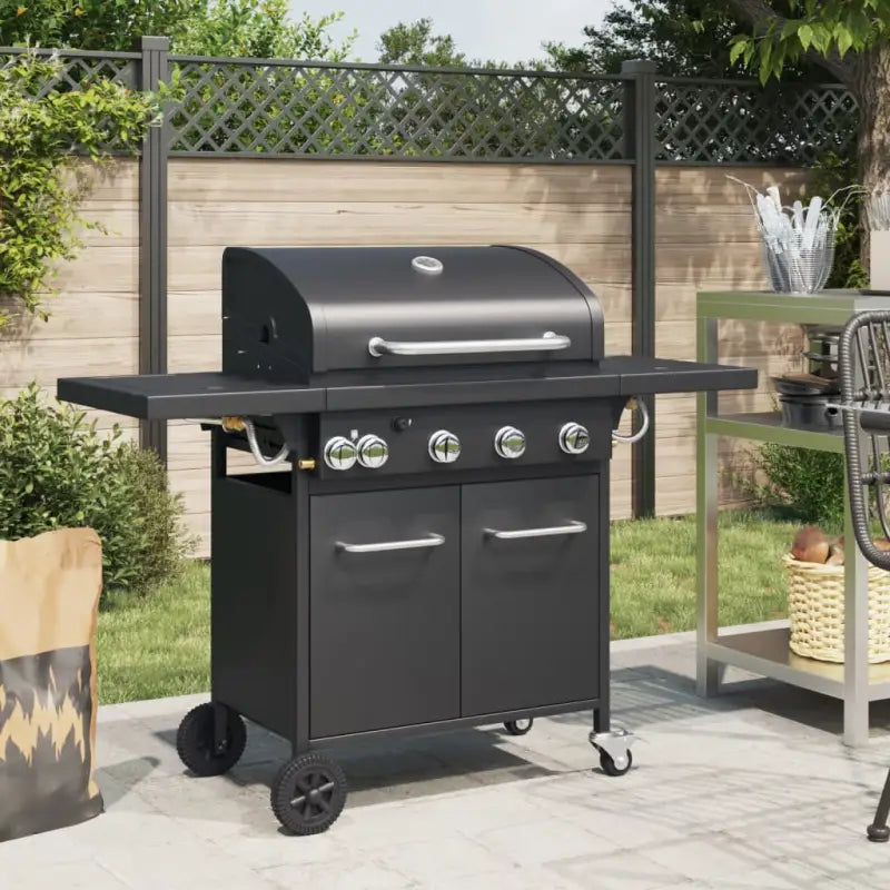Grote gasbarbecue met ingebouwde thermometer en gepoedercoat staal - 5 kookzones - Barbecues