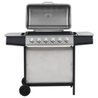 Grote gasbarbecue voor gezellige tuinfeesten - Zilver en zwart - Barbecues