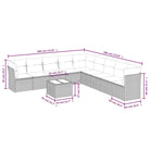 Grote Loungeset in Grijs Materiaal met Waterdichte Tas en Gepoedercoat Staal - Tuinsets