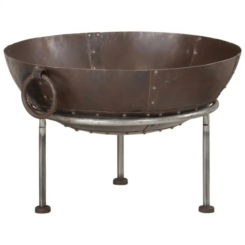 Grote schaal vuurplaats voor warmte en sfeer in je tuin of terras - Bruin / Ø 55 cm - Haarden