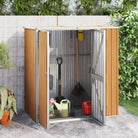 Grote tuinhuizen van gegalvaniseerd staal voor gereedschap en accessoires - Bruin / 161 x 89 x 161 cm / 1 - Tuinhuizen