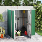 Grote tuinhuizen van gegalvaniseerd staal voor gereedschap en accessoires - Groen / 161 x 89 x 161 cm / 1 - Tuinhuizen