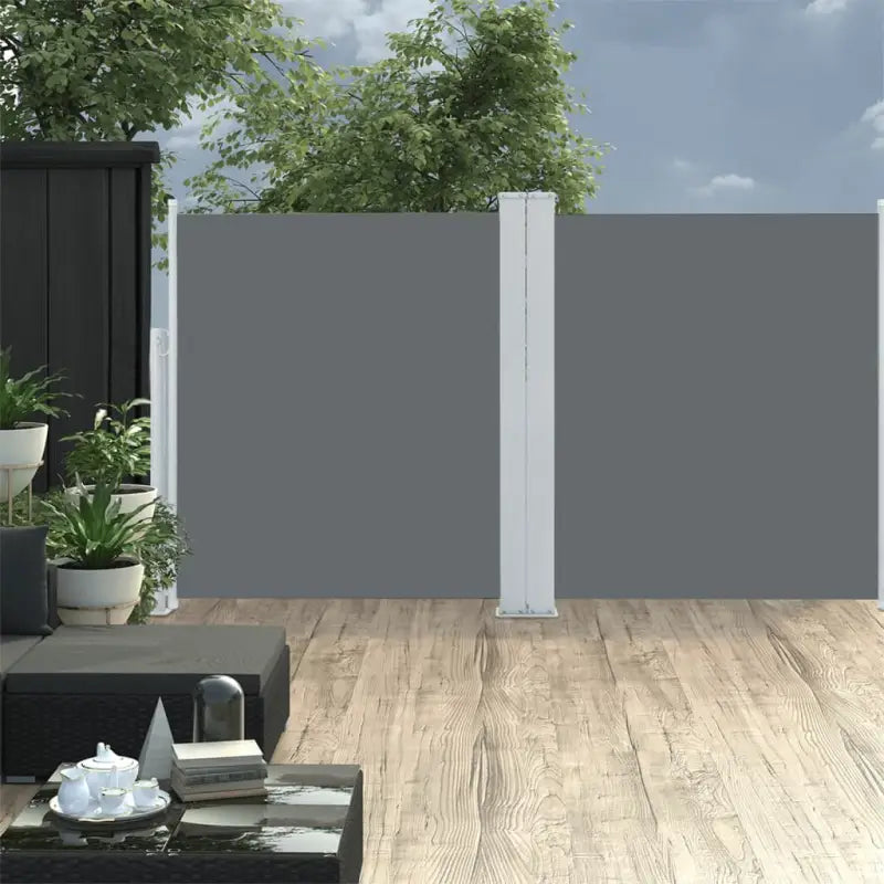 Grote zijluifel voor privacy en bescherming tegen wind en zon - Antraciet / 140 x 600 cm / 1 - Parasols en zonneschermen