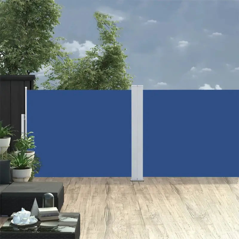 Grote zijluifel voor privacy en bescherming tegen wind en zon - Blauw / 140 x 1000 cm / 1 - Parasols en zonneschermen