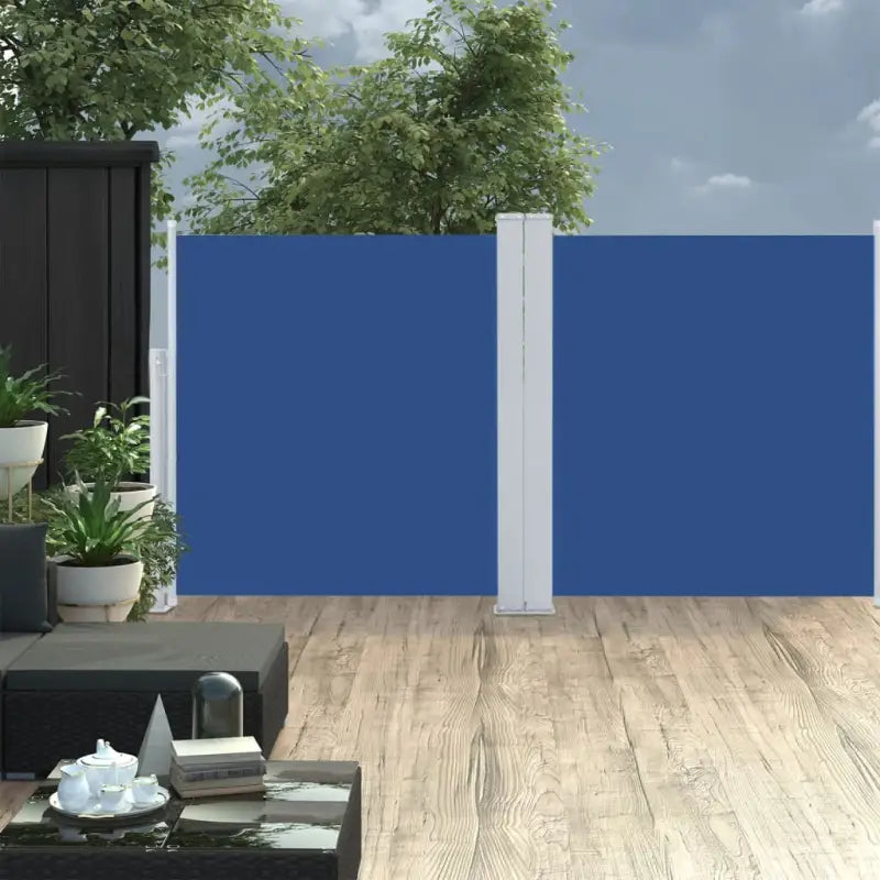 Grote zijluifel voor privacy en bescherming tegen wind en zon - Blauw / 120 x 600 cm / 1 - Parasols en zonneschermen