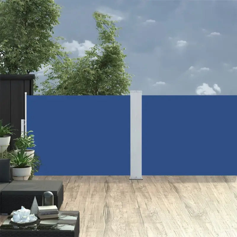 Grote zijluifel voor privacy en bescherming tegen wind en zon - Blauw / 120 x 1000 cm / 1 - Parasols en zonneschermen