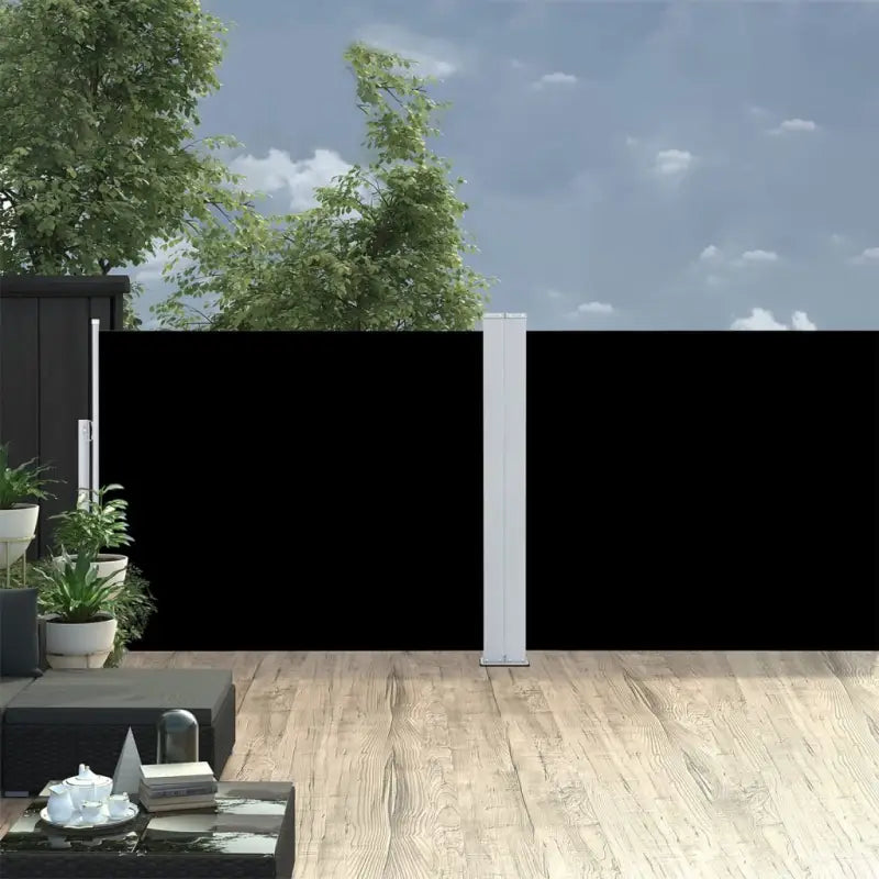 Grote zijluifel voor privacy en bescherming tegen wind en zon - Zwart / 140 x 1000 cm / 1 - Parasols en zonneschermen