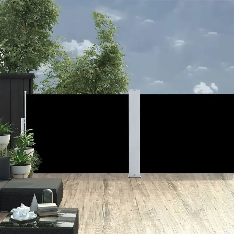 Grote zijluifel voor privacy en bescherming tegen wind en zon - Zwart / 120 x 1000 cm / 1 - Parasols en zonneschermen