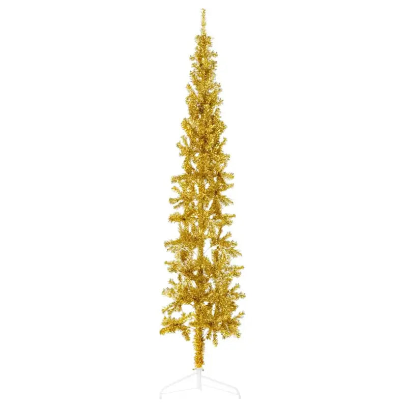 Halve kunstkerstboom voor een gezellige feestdagen sfeer - Goud / 240 cm / 1 - Kerstbomen