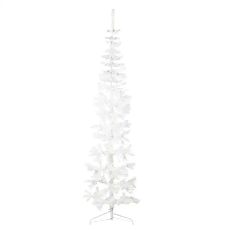Halve kunstkerstboom voor een gezellige feestdagen sfeer - Wit / 240 cm / 1 - Kerstbomen
