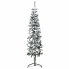 Halve kunstkerstboom voor een gezellige feestdagen sfeer - Wit en groen / 150 cm / 1 - Kerstbomen