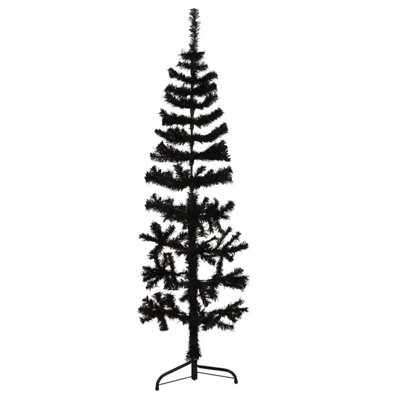 Halve kunstkerstboom voor een gezellige feestdagen sfeer - Zwart / 120 cm / 1 - Kerstbomen