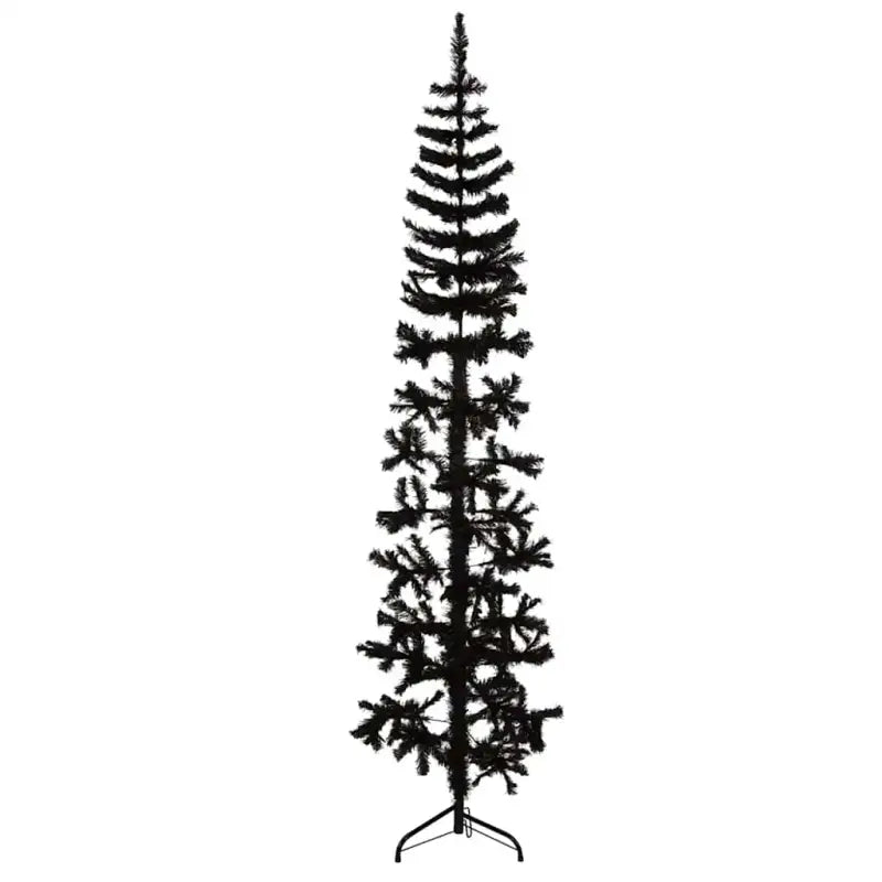 Halve kunstkerstboom voor een gezellige feestdagen sfeer - Zwart / 240 cm / 1 - Kerstbomen