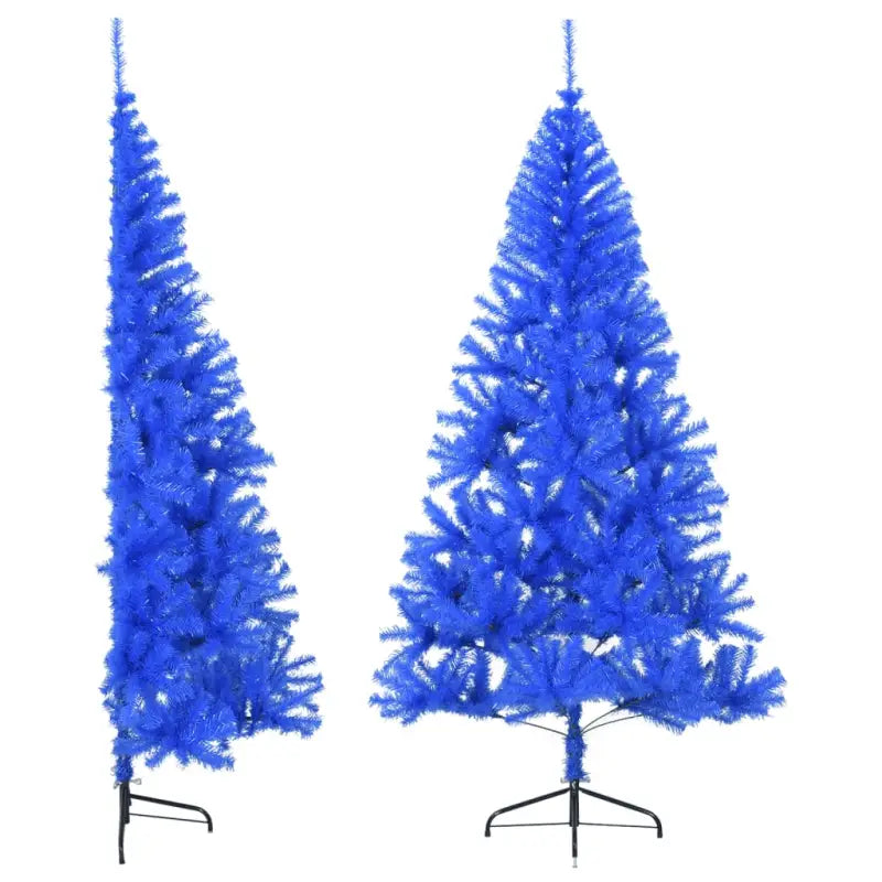Halve kunstkerstboom voor een volle en realistische feestdagen sfeer - Blauw / 210 x 120 cm / 1 - Kerstbomen