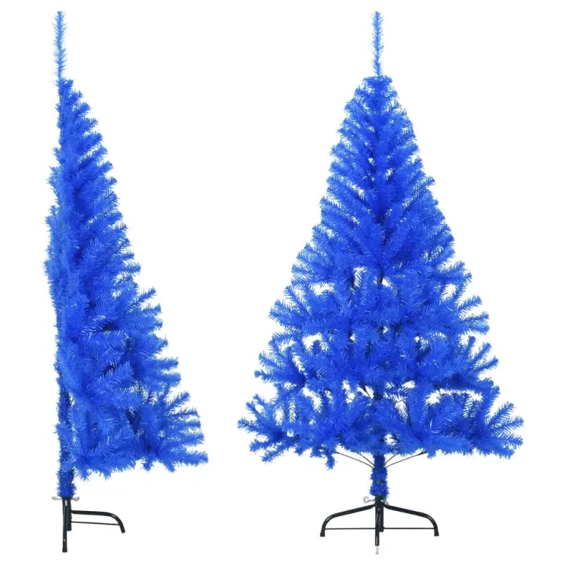 Halve kunstkerstboom voor een volle en realistische feestdagen sfeer - Blauw / 120 x 68 cm / 1 - Kerstbomen
