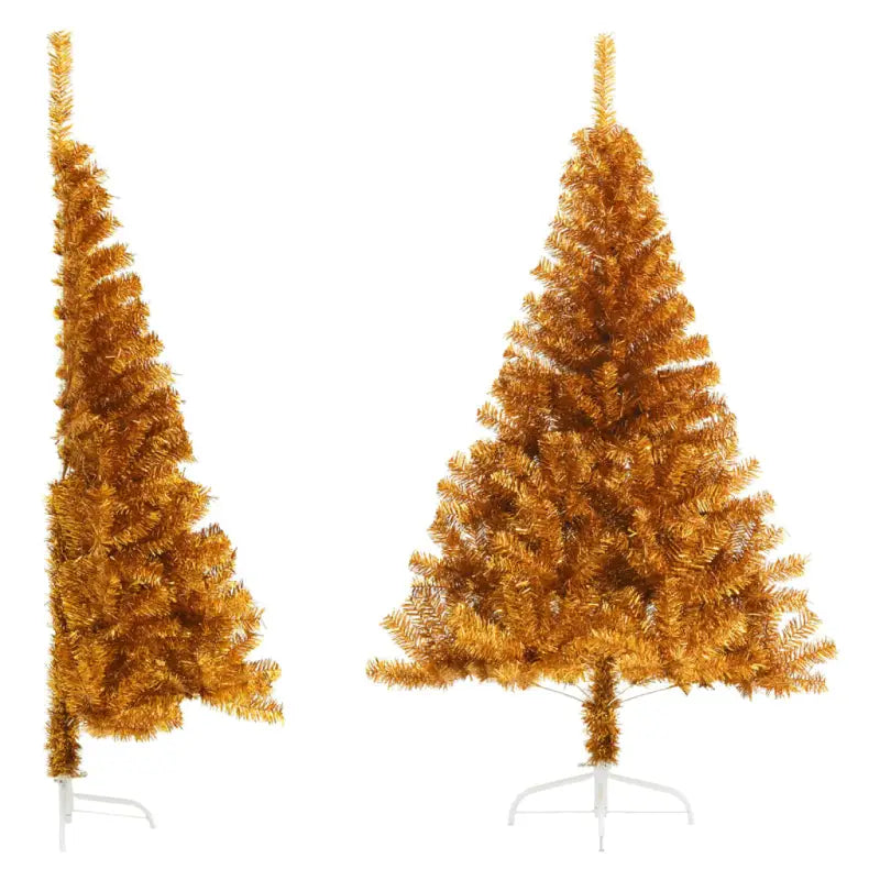 Halve kunstkerstboom voor een volle en realistische feestdagen sfeer - Goud / 180 x 115 cm / 1 - Kerstbomen