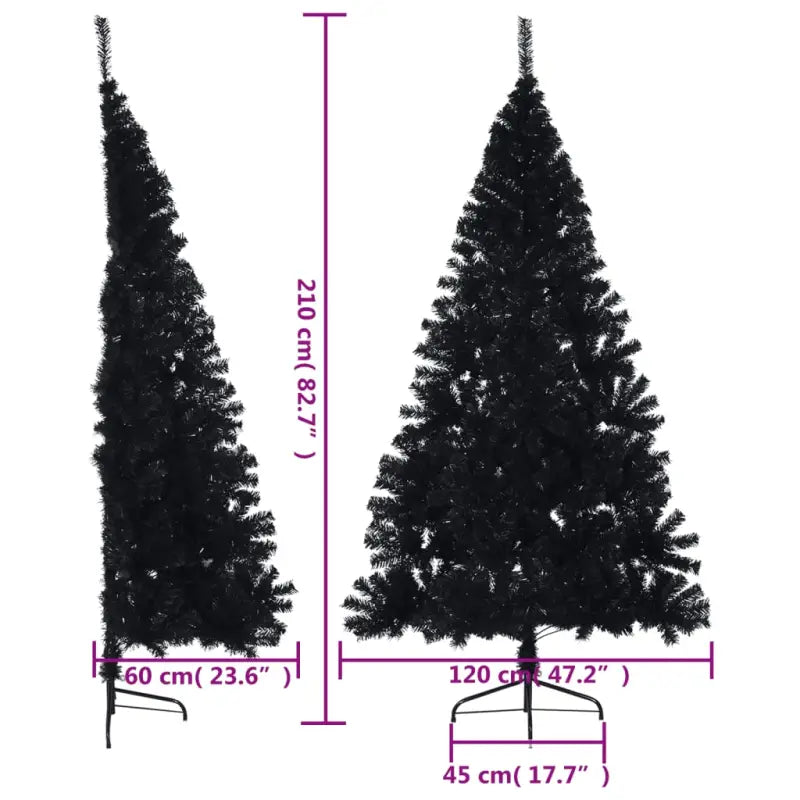 Halve kunstkerstboom voor een volle en realistische feestdagen sfeer - Kerstbomen