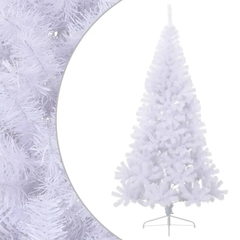 Halve kunstkerstboom voor een volle en realistische feestdagen sfeer - Wit / 240 x 125 cm / 1 - Kerstbomen