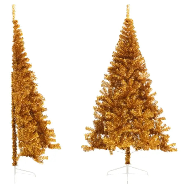 Halve kunstkerstboom voor een volle en realistische feestdagen sfeer - Goud / 210 x 120 cm / 1 - Kerstbomen