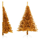 Halve kunstkerstboom voor een volle en realistische feestdagen sfeer - Goud / 120 x 68 cm / 1 - Kerstbomen
