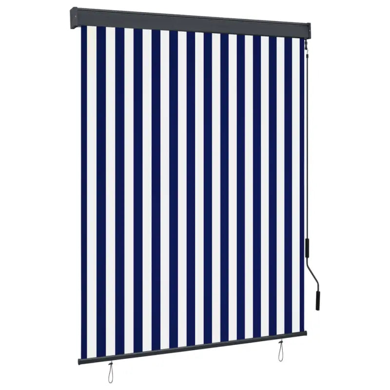 Handbediend tuinrolgordijn voor balkon tuin of terras - Blauw en wit / 140 x 250 cm - Jaloezieën & rolgordijnen
