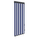 Handbediend tuinrolgordijn voor balkon tuin of terras - Blauw en wit / 60 x 250 cm - Jaloezieën & rolgordijnen