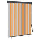 Handbediend tuinrolgordijn voor balkon tuin of terras - Geel en blauw / 140 x 250 cm - Jaloezieën & rolgordijnen