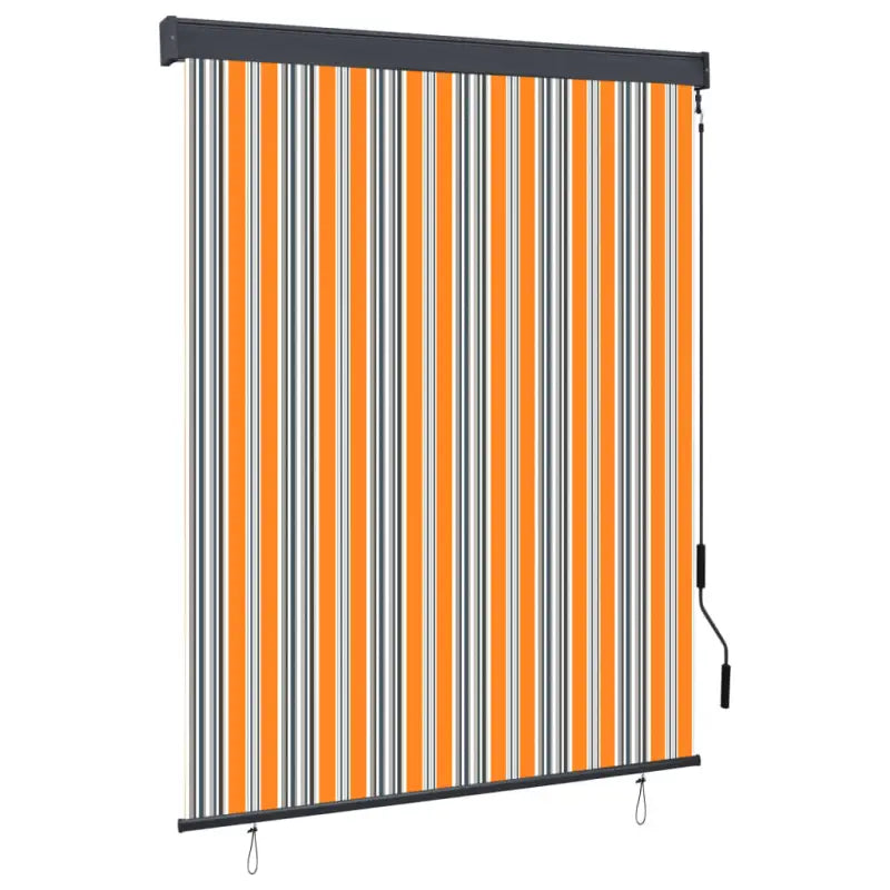 Handbediend tuinrolgordijn voor balkon tuin of terras - Geel en blauw / 140 x 250 cm - Jaloezieën & rolgordijnen