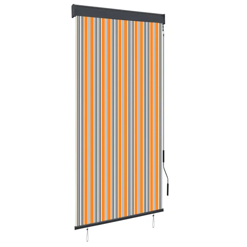 Handbediend tuinrolgordijn voor balkon tuin of terras - Geel en blauw / 100 x 250 cm - Jaloezieën & rolgordijnen