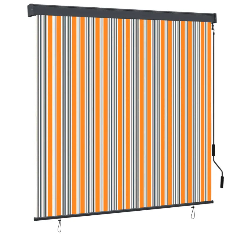Handbediend tuinrolgordijn voor balkon tuin of terras - Geel en blauw / 160 x 250 cm - Jaloezieën & rolgordijnen