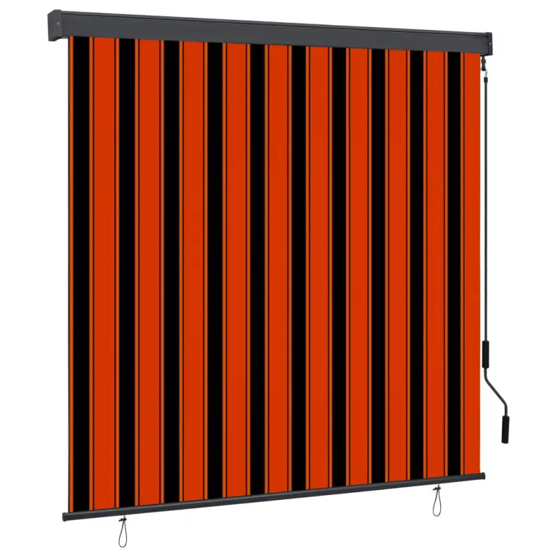 Handbediend tuinrolgordijn voor balkon tuin of terras - Oranje en bruin / 160 x 250 cm - Jaloezieën & rolgordijnen