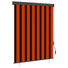 Handbediend tuinrolgordijn voor balkon tuin of terras - Oranje en bruin / 140 x 250 cm - Jaloezieën & rolgordijnen