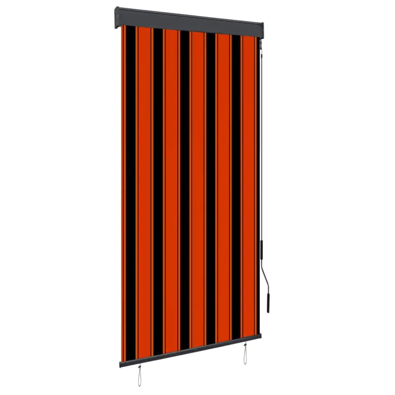 Handbediend tuinrolgordijn voor balkon tuin of terras - Oranje en bruin / 100 x 250 cm - Jaloezieën & rolgordijnen