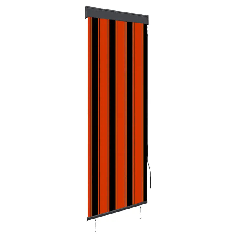 Handbediend tuinrolgordijn voor balkon tuin of terras - Oranje en bruin / 60 x 250 cm - Jaloezieën & rolgordijnen