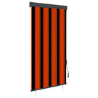Handbediend tuinrolgordijn voor balkon tuin of terras - Oranje en bruin / 80 x 250 cm - Jaloezieën & rolgordijnen