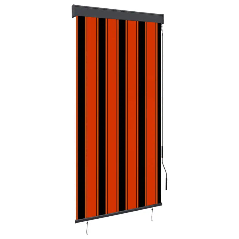 Handbediend tuinrolgordijn voor balkon tuin of terras - Oranje en bruin / 80 x 250 cm - Jaloezieën & rolgordijnen